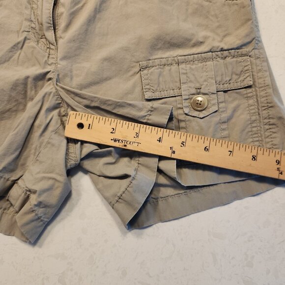 Ann Taylor Cargo Shorts Signature Fit Beige Low Rise 4" Inseam Womens Sz 4 NEW - Picture 9 of 10
